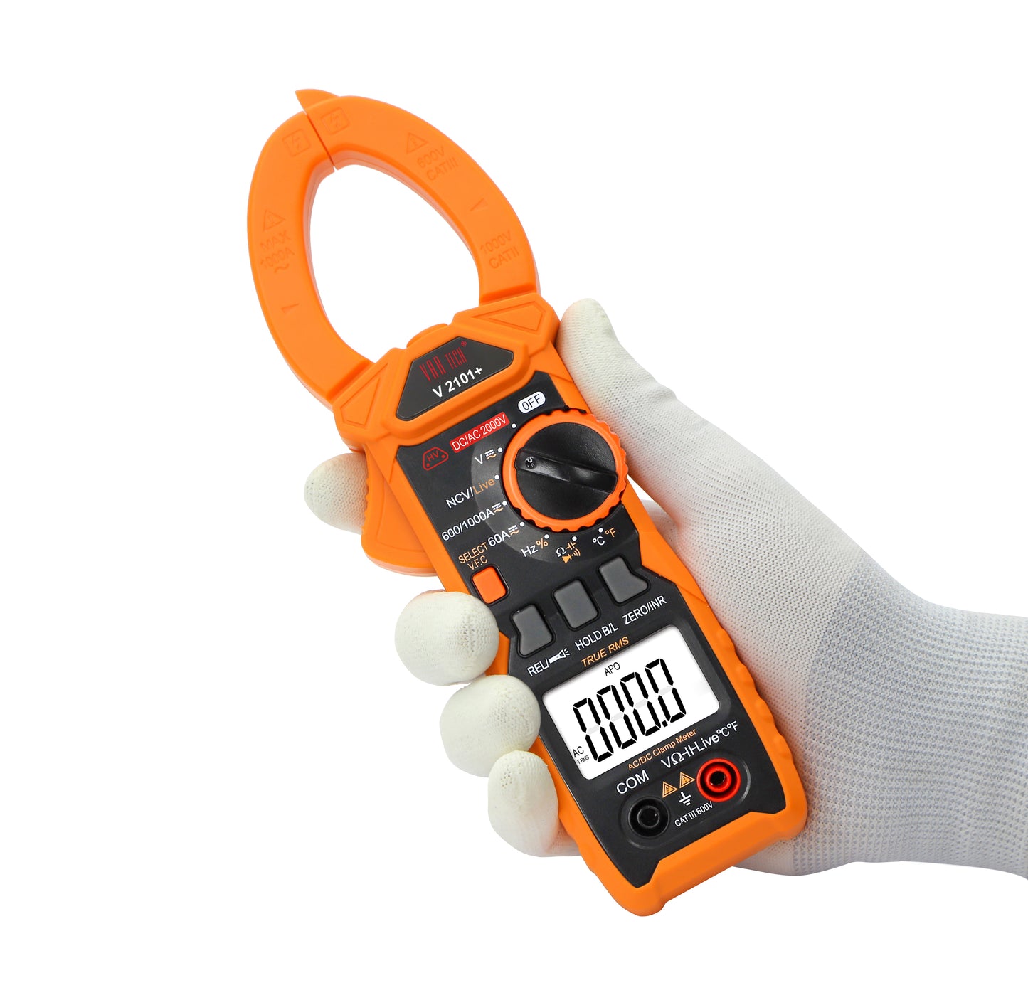 V 2101+ Digital clamp meter True RMS Auto ranging 1000A 2000V AC DC