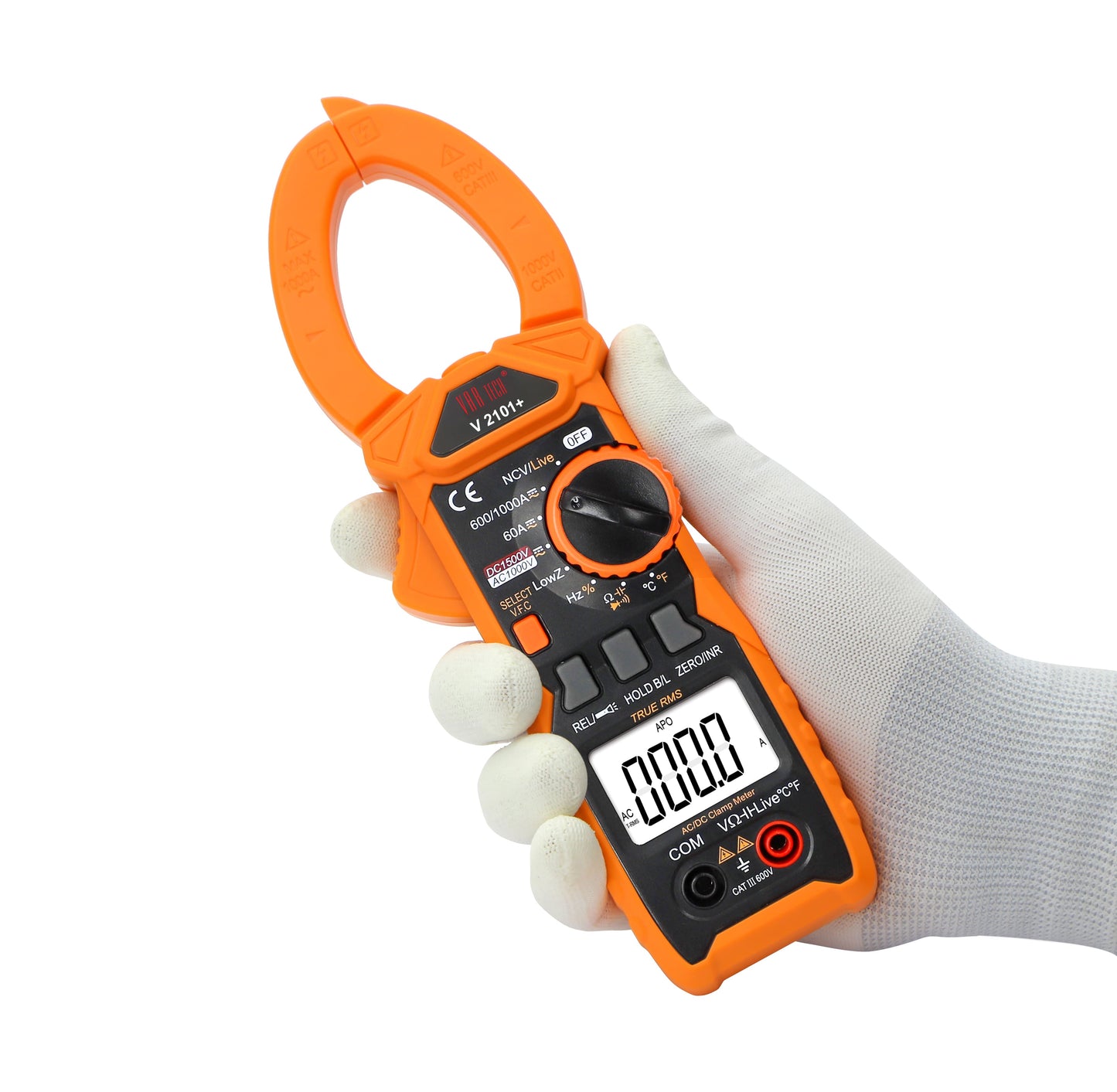 V 2101+ Digital clamp meter True RMS Auto ranging 1000A AC/DC