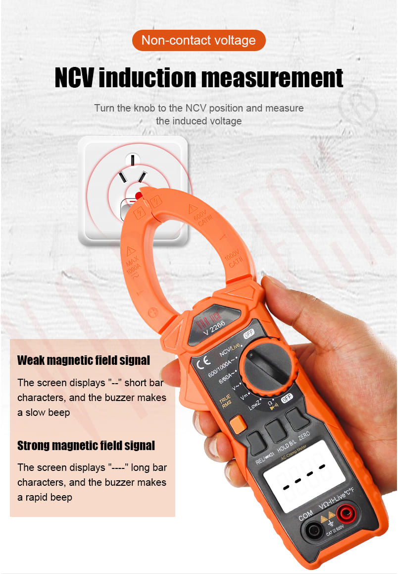 V 2266 Digital clamp multimeter True RMS Auto ranging 1000A AC
