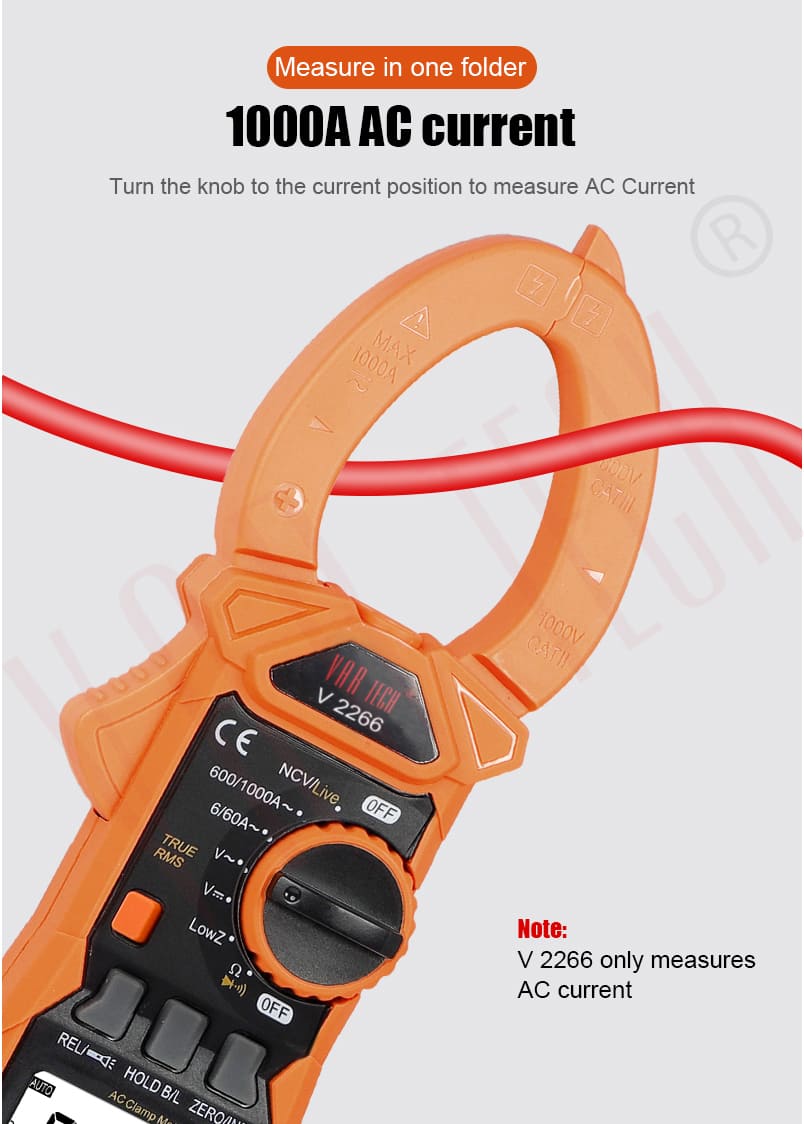V 2266 Digital clamp multimeter True RMS Auto ranging 1000A AC