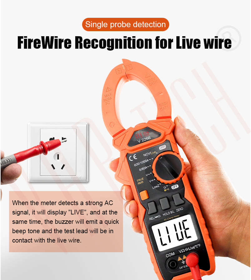 V 2266 Digital clamp multimeter True RMS Auto ranging 1000A AC