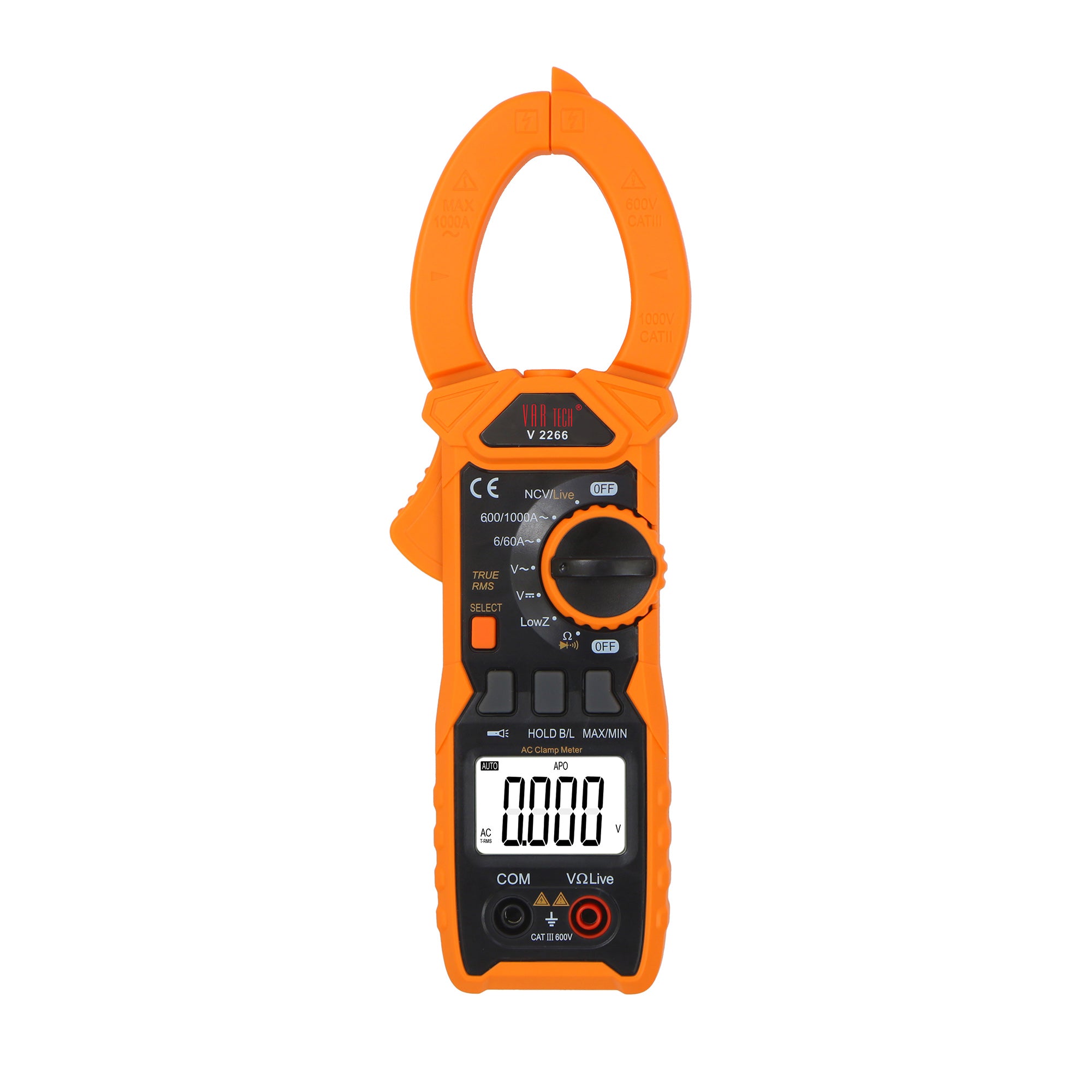 1000A T-RMS Large Digital Clamp Meter 6000 Counts AC/DC Current
