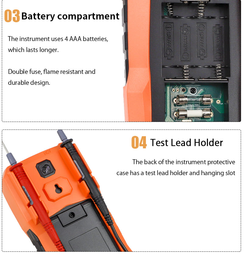 V 68 Digital multimeter True RMS Auto ranging 1000V DC 750V AC 20A DC AC