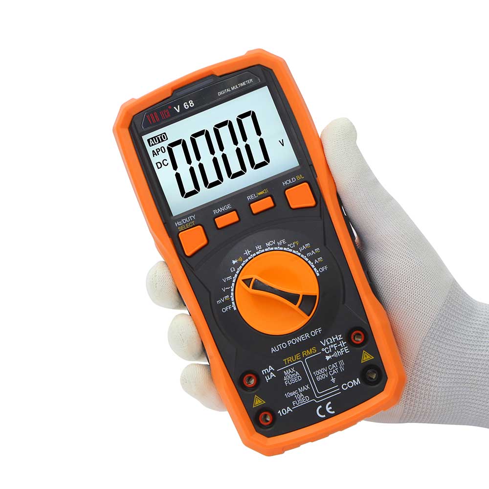 V 68 Digital multimeter True RMS Auto ranging 1000V DC 750V AC 20A DC AC