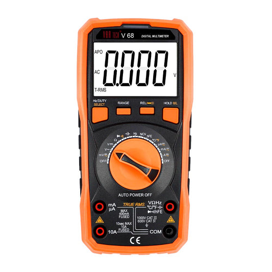 V 68 Digital multimeter True RMS Auto ranging 1000V DC 750V AC 20A DC AC