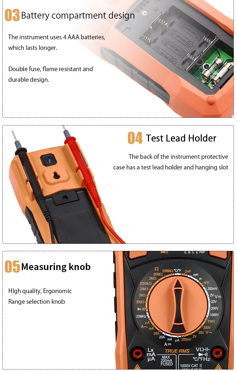 V 8222 H LCR Digital multimeter 1000V DC 750V AC 20A DC AC