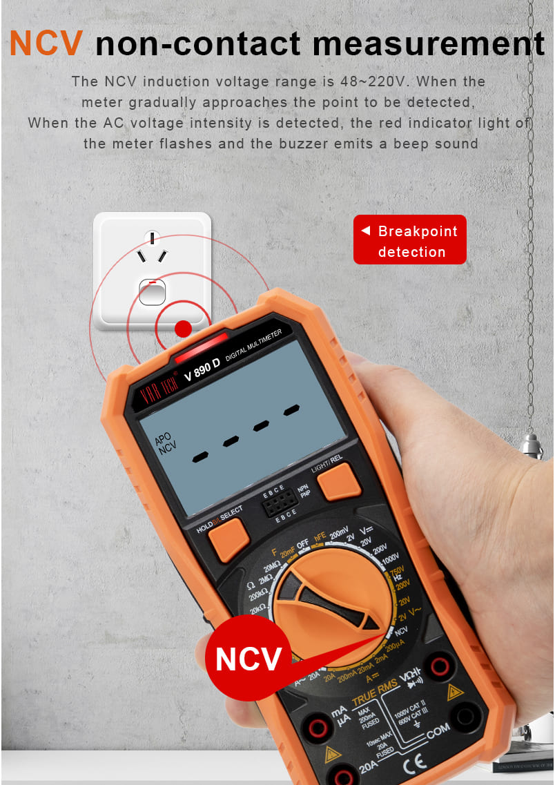 V 890 D Digital multimeter True RMS