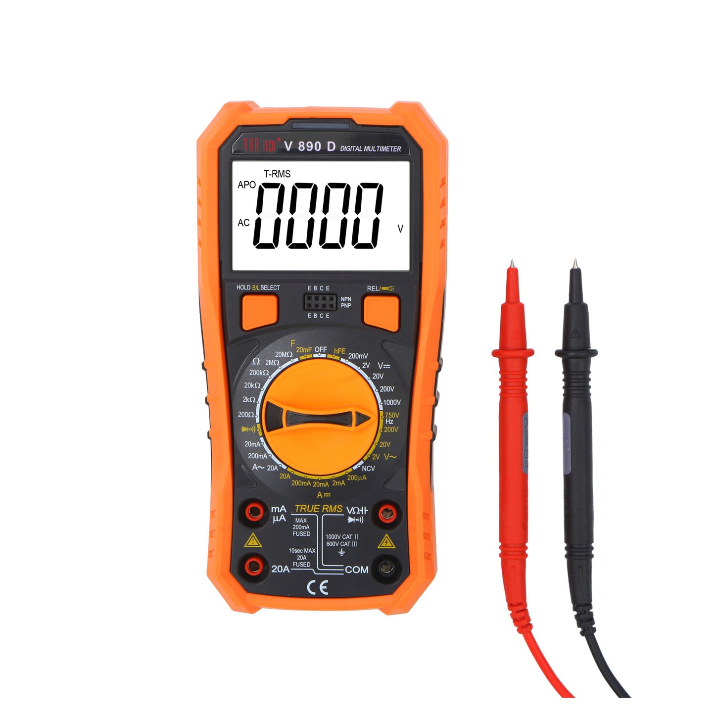 V 890 D Digital multimeter True RMS 1000V DC 750V AC 20A DC AC
