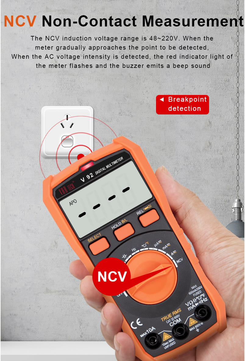 V 92 Digital Multimeter True RMS Auto ranging