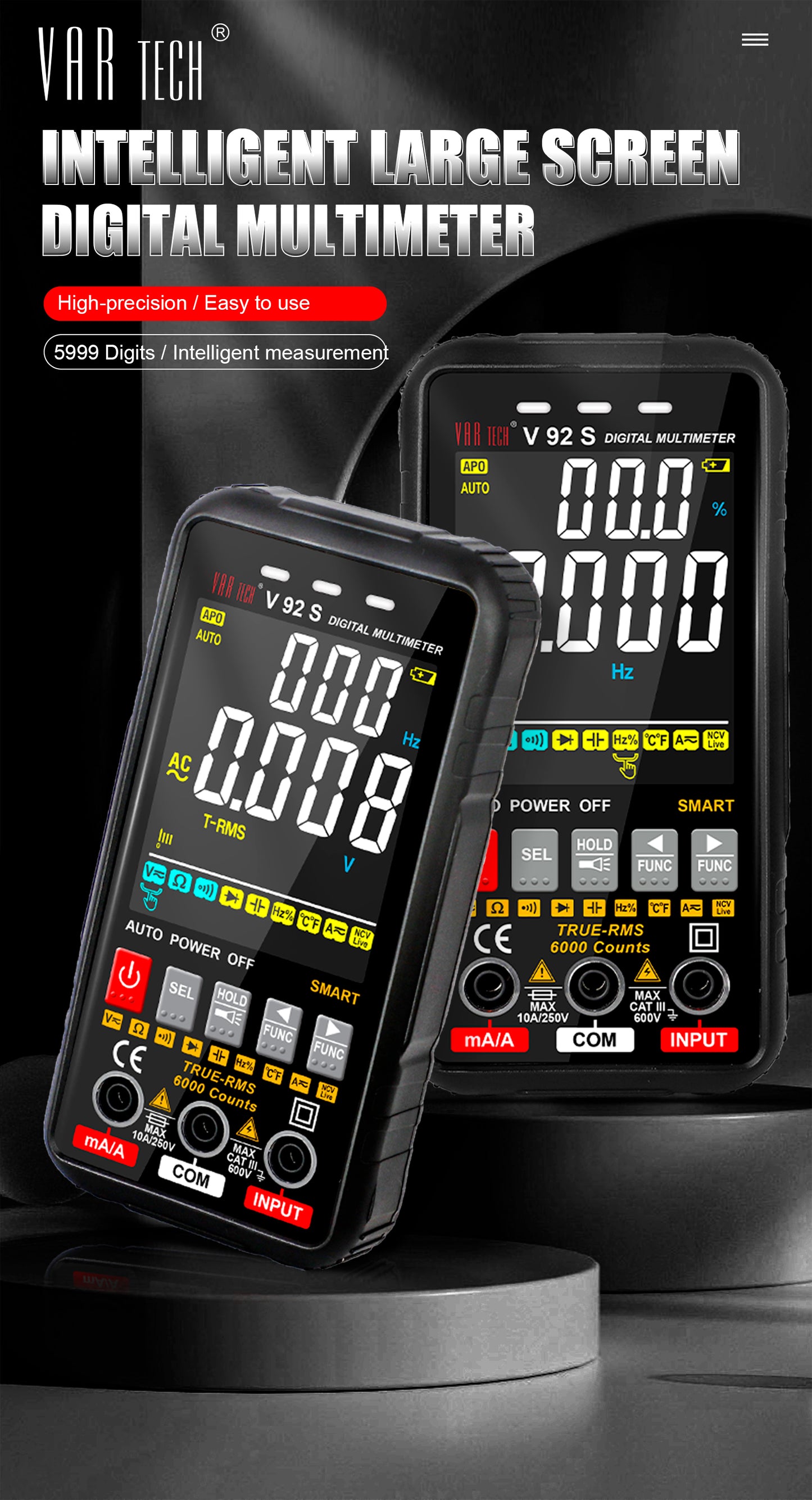 V 92 S Smart Digital Multimeter True RMS Auto ranging