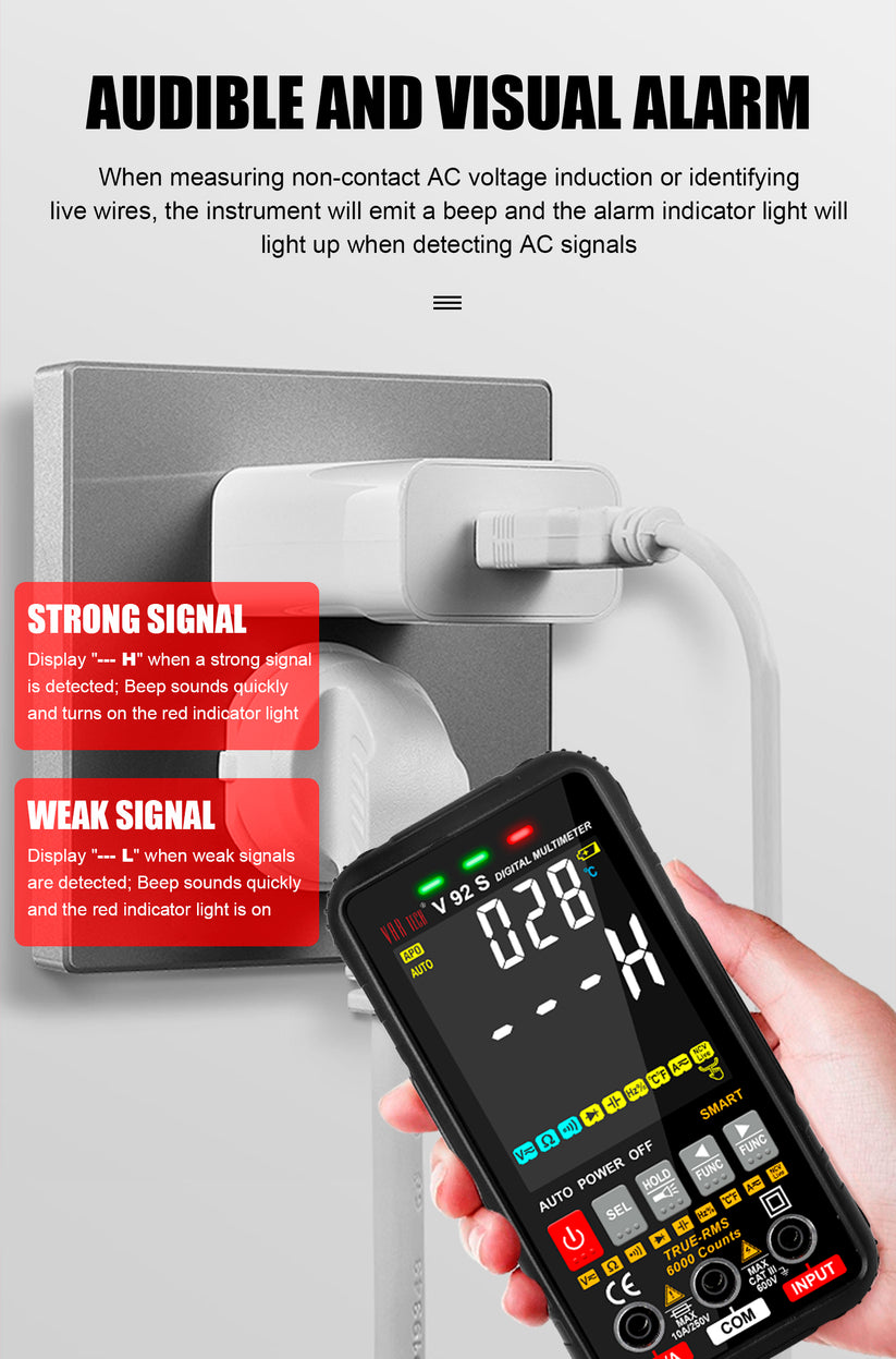 Automatic Multimeter Digital Rms V 92 S Smart Digital Multimeter True RMS Auto ranging – V A R TECH