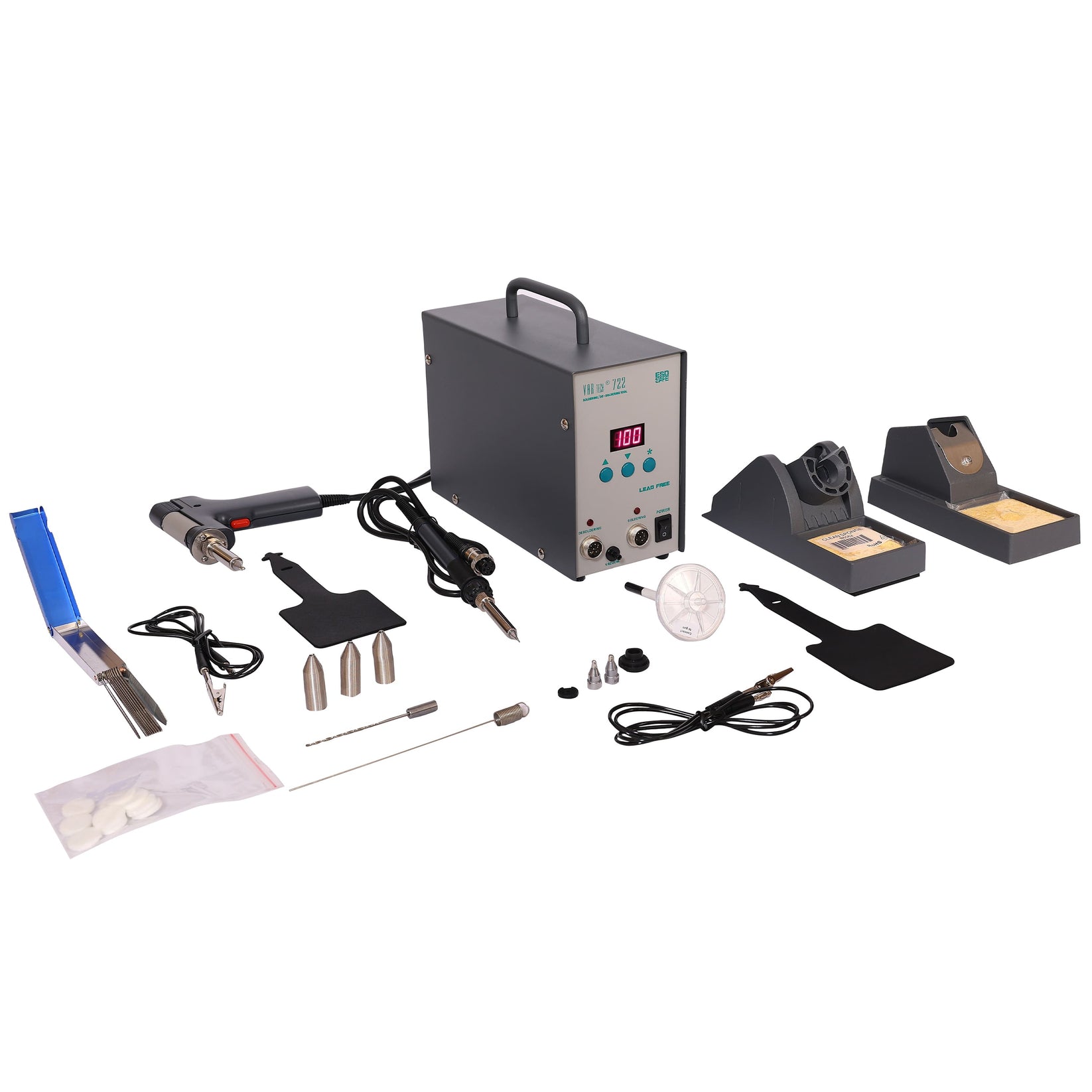722 Soldering and Desoldering station 2 in 1 Lead free V A R TECH