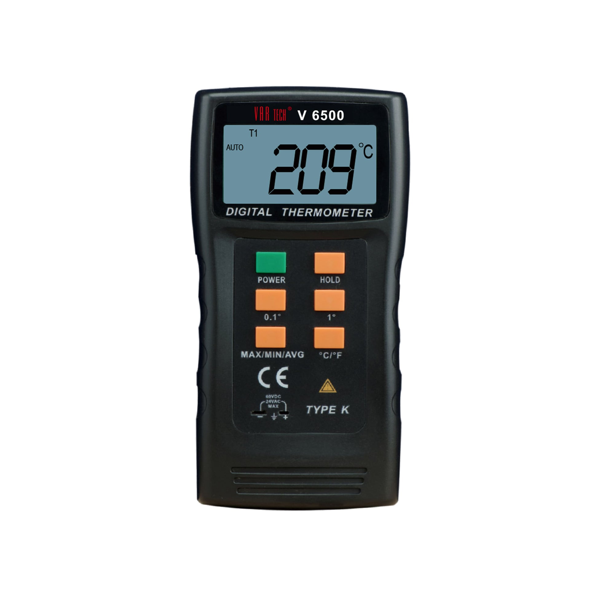V 6500 Industrial Digital thermometer High precision instrument K type  thermocouple – V A R TECH